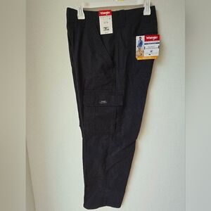 WRANGLER RELAXED FIT CARGO PANTS Black Cotton 36 X 30